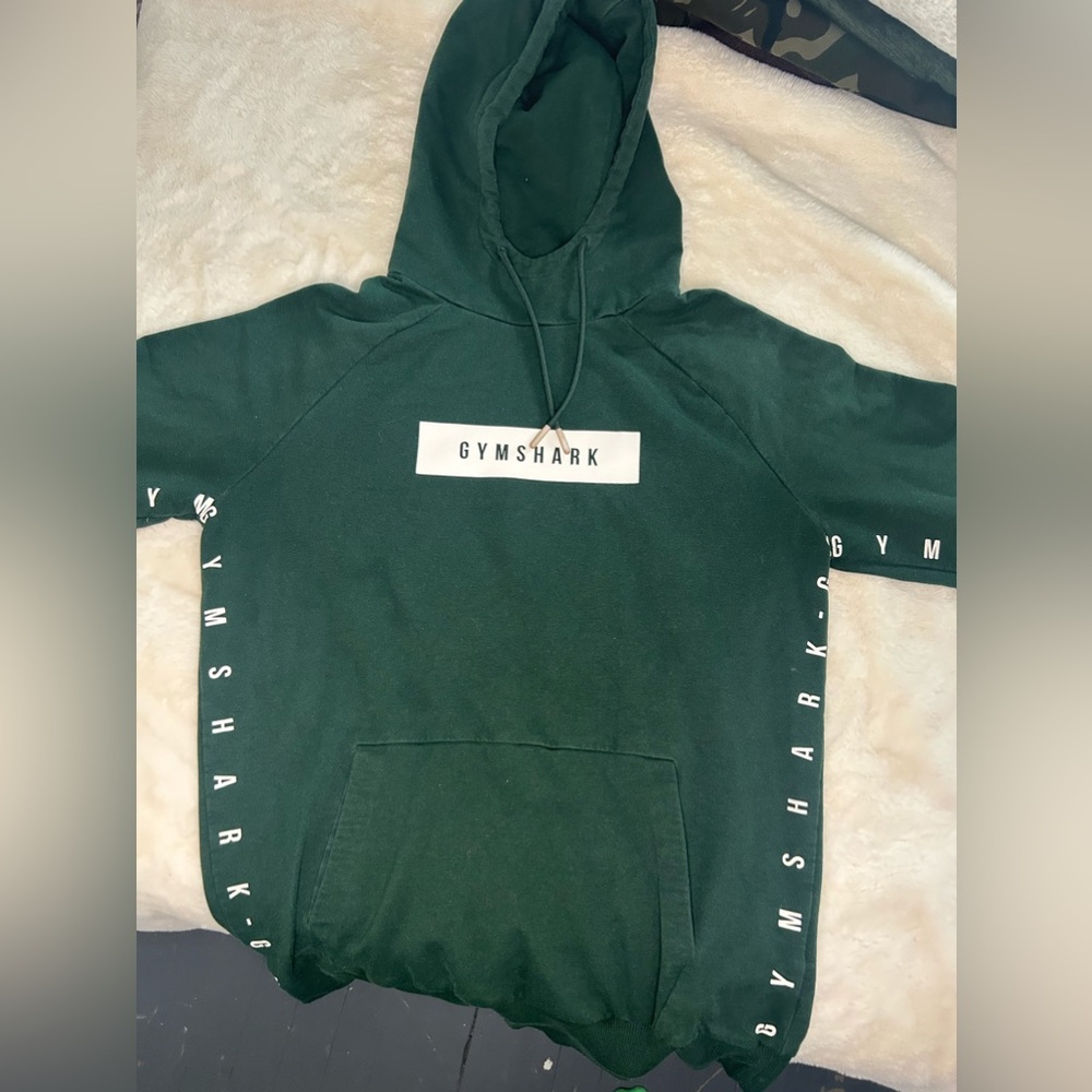 Men’s emerald green gym shark hoodie
